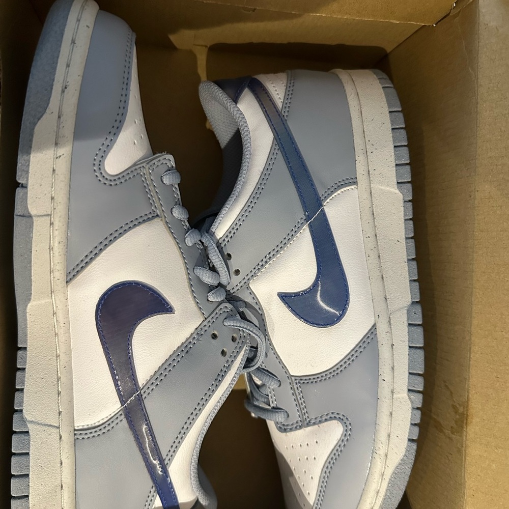 Nike Women’s Low-Top Sneakers in White, Light Blue, Navy